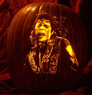 michael jackson pumpkin carving