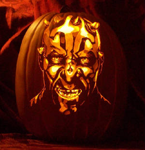 darth maul pumpkin stencil